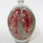 【玖山窯】作品 ”釉裏紅魚文花器” 伝統製法